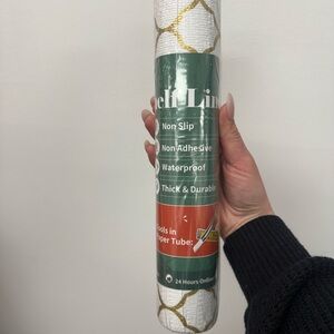 White and Gold Shelf Liner new